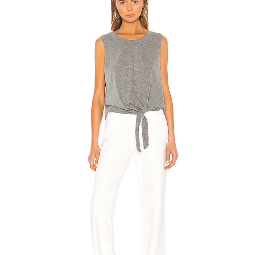 REVOLVE // LA MADE grey knot tank